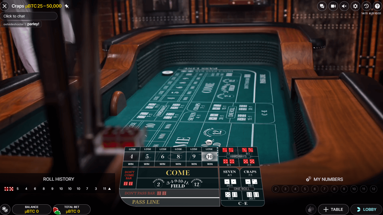 Craps LTC Casino Screenshot