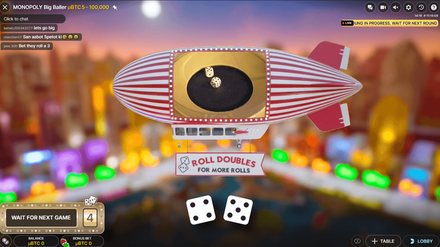 Monopoly Big Baller LTC Casino Screenshot
