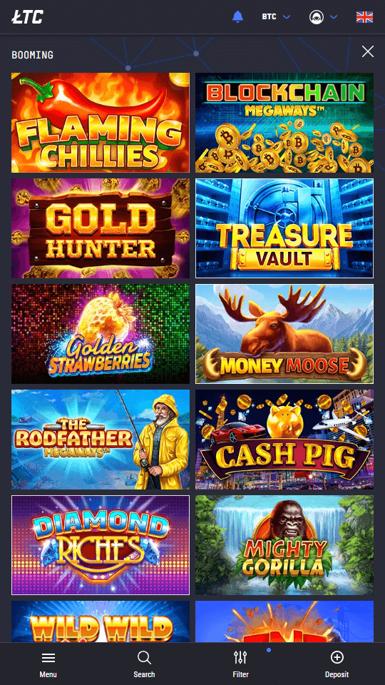 Booming Games LTC Casino Screenshot